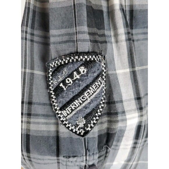 1948 Raider Jean Co Plaid Western Shirt Size Large Pearl Snap Button Down Shirt - Picture 5 of 7
